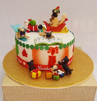 Pugsitos en Navidad  - Cake by mariadiaz