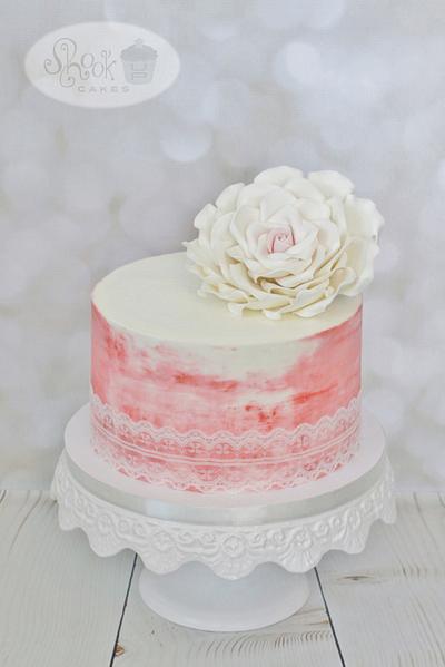 Elegant Baby Shower Cake! - Cake by Leila Shook - Shook Up Cakes