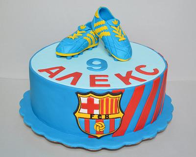 Birthday cake for a football fan - Cake by benyna