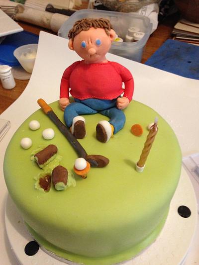Grumpy golfer - Cake by Polliecakes