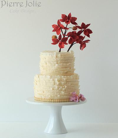 Orchids and Ruffle - Cake by Pierre Jolie Cake Design