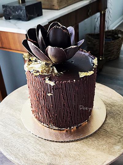 Chocolate Flower Cake - Cake by Dozycakes