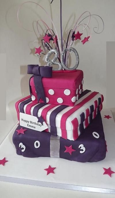3 tier Funky Gift Box cake - Cake by Donna