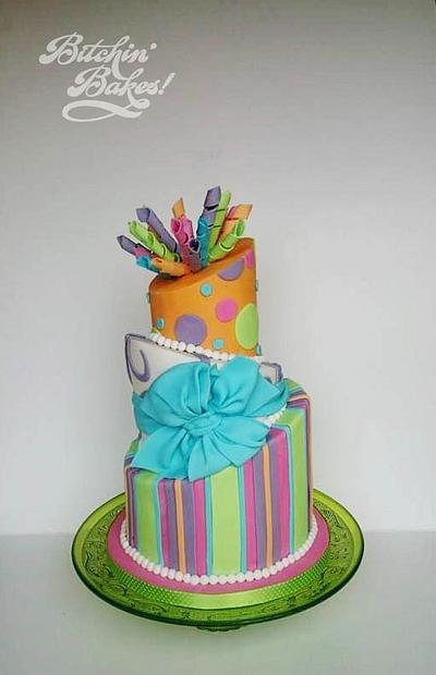 Colourful topsy turvy - Cake by fitzy13