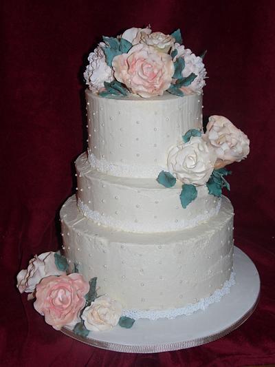 Butter Cream Wedding Cake - Cake by emma