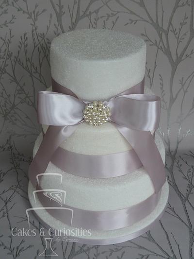 Sparkly Wedding Cake  - Cake by Symone Rostron Cakes & Curiosities