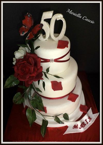 Red rose cake - Cake by Mariella Cascio