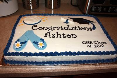 Flip Flop Graduation Cake - Cake by Michelle