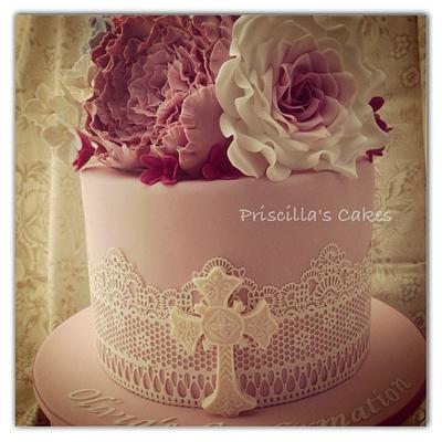 Communion cake - Cake by Priscilla's Cakes