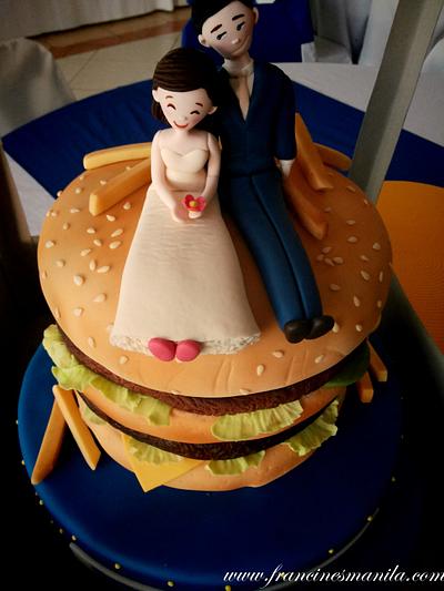 Airbrushed Burger  - Cake by Claudine - Francine's Sweet Treats