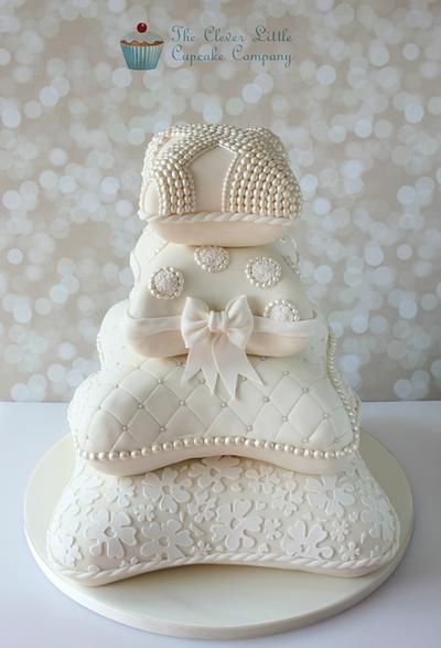 Pillow/Cushion Wedding Cake - Cake by Amanda’s Little Cake Boutique