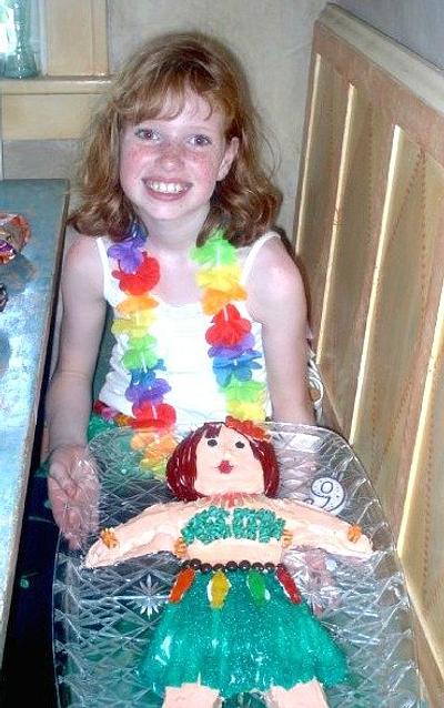 Cut out cake of a Hula Girl That Looks Like the Birthday Girl! - Cake by Mollie