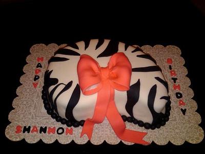 zebra birthday cake - Cake by claribely trinidad