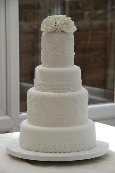 white wedding cake - Cake by beth