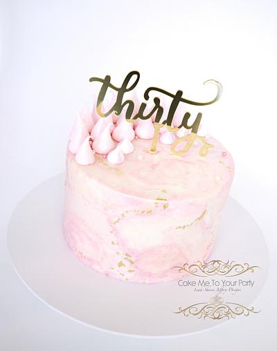 Pink Watercolour Cake - Cake by Leah Jeffery- Cake Me To Your Party