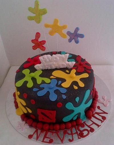 Paintball Themed Cake - Cake by CupCake Garage
