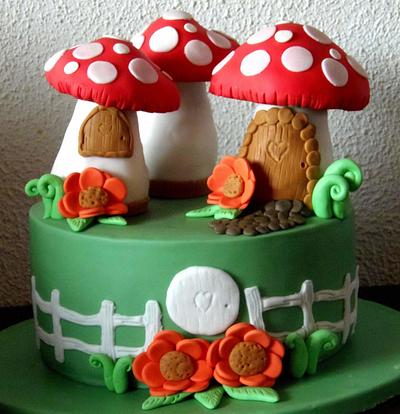 Toadstool cake  - Cake by taartmagie