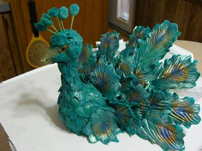BLUE PEACOCK - Cake by gail