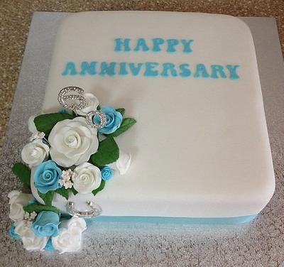 Diamond Anniversary Cake - Cake by CakesbyCorrina