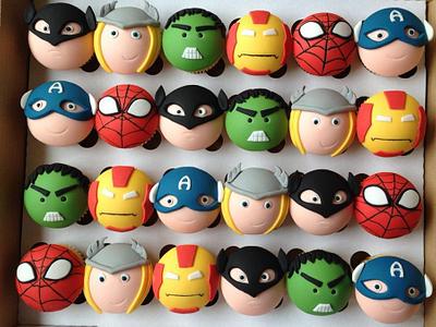 super hero cupcakes!  - Cake by Liah curtis