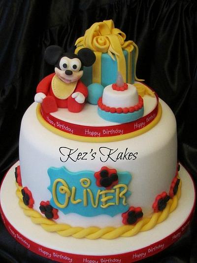Baby Mickey Mouse - Cake by Kerry Rowe