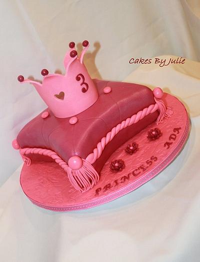 Princess Pillow cake with Tiara  - Cake by Cakes By Julie