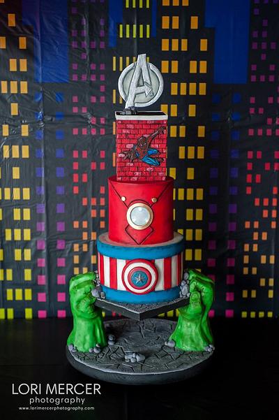 Avengers Super Hero Cake Holden's style - Cake by Ann-Marie Youngblood