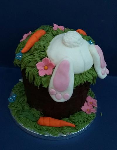 Funny Bunny - Happy Easter!! - Cake by Karen's Kakery