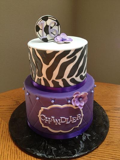 Zebra & Soccer Birthday - Cake by The Ruffled Crumb