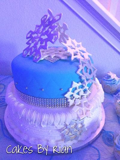 Winter/Frozen Sweet 16 - Cake by Cakes By Rian