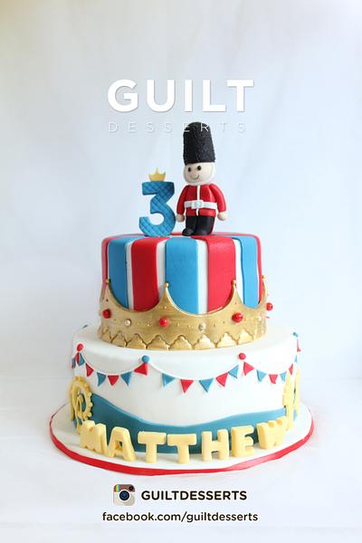 London 1st Birthday Cake - Cake by Guilt Desserts