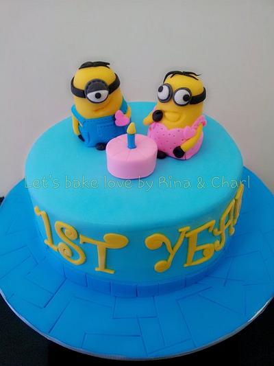 Minions inlove! - Cake by Frosted Dreams 