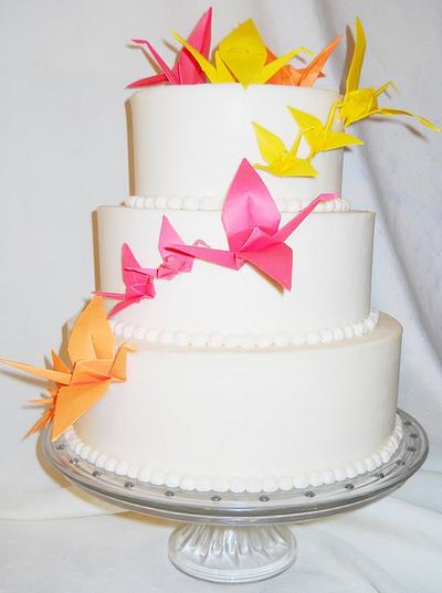 Paper Origami 3 Tier Wedding cake - Cake by Joyce Nimmo