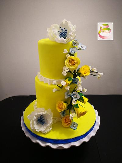 Brasil Flower wedding cake - Cake by Ruth - Gatoandcake