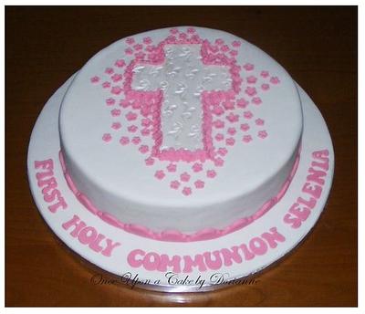 Dainty Holy Communion - Cake by Once Upon a Cake by Dorianne