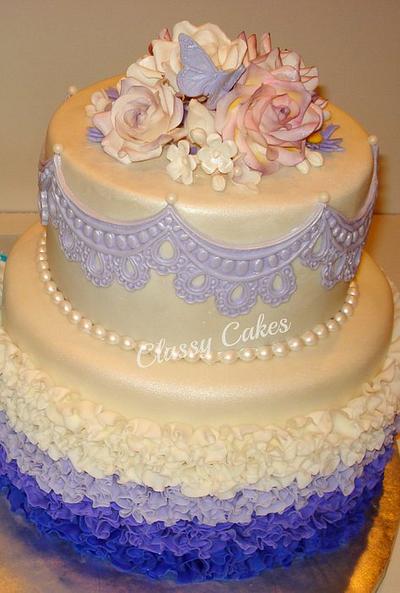 Girly Ruffles - Cake by Classy Cakes By Diane