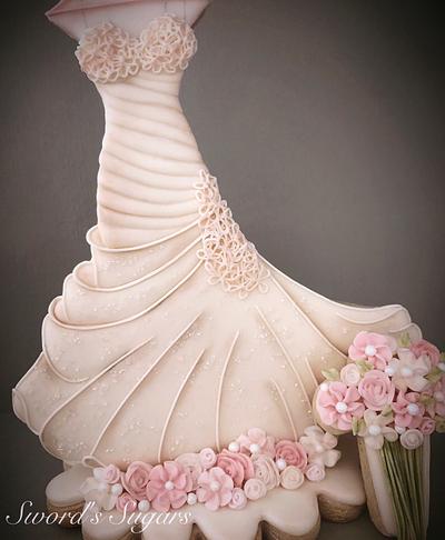 Couture Cakers International -- Wedding Dress - Cake by Sword's Sugars