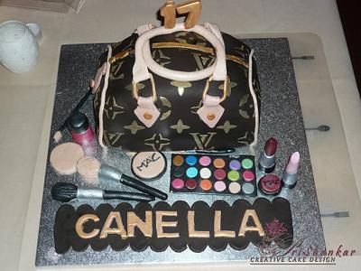 Louis Vuitton Hand Bag and M-A-C Cosmetics - Cake by Mary Yogeswaran