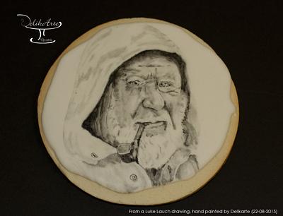 "Old Sailor" from a Luke Lauch drawing - Cake by DelikArte