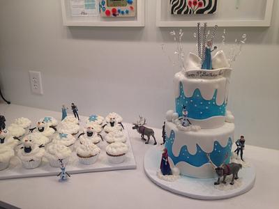 Frozen Theme CAke - Cake by Irene Selby - Austin3DCakes