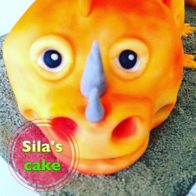 Dino cake - Cake by Assiléia Lucas. /  Sila's Cake 