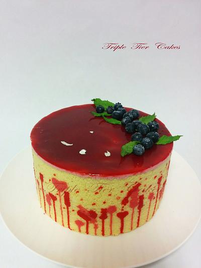 Raspberry mousse sponge cake - Cake by Triple Tier Cakes