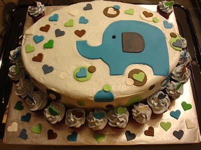 Elephant Babyshower - Cake by Monsi Torres