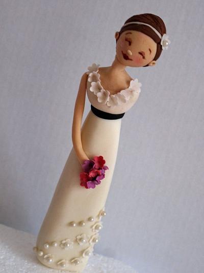 Bride Wedding Cake Topper - Cake by Scrummy Mummy's Cakes