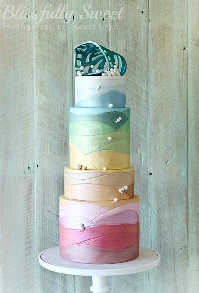Ocean Sunset Cake - Cake by Jacki Fanto