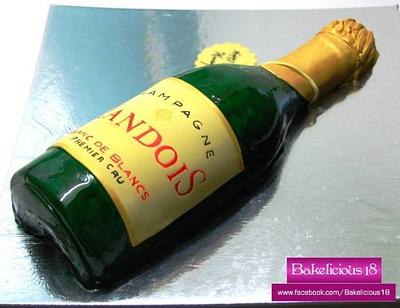 Champagne Bottle Cake - Cake by Bakelicious18