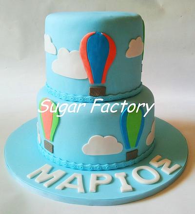 Hot air balloon Christening cake - Cake by SugarFactory