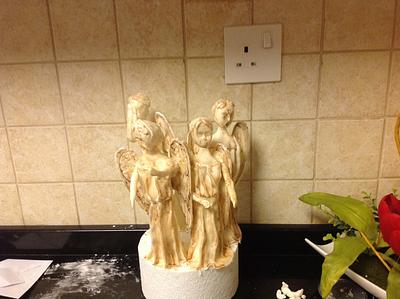 Working process-weeping angels - Cake by Malika