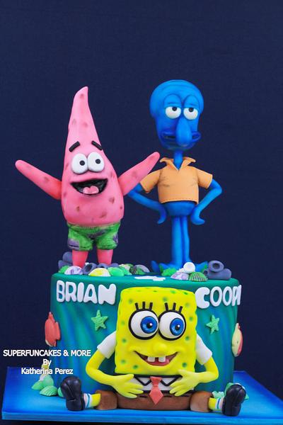 Bob, Patrick & Squidward - Cake by Super Fun Cakes & More (Katherina Perez)