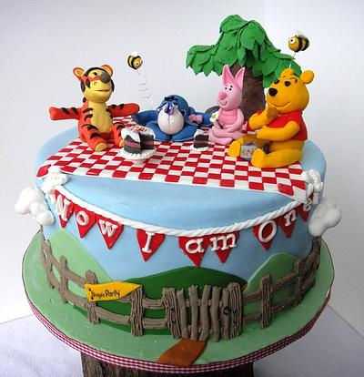 Hugo's 1st Birthday Pooh and friends cake - Cake by BEEautiful Cakes